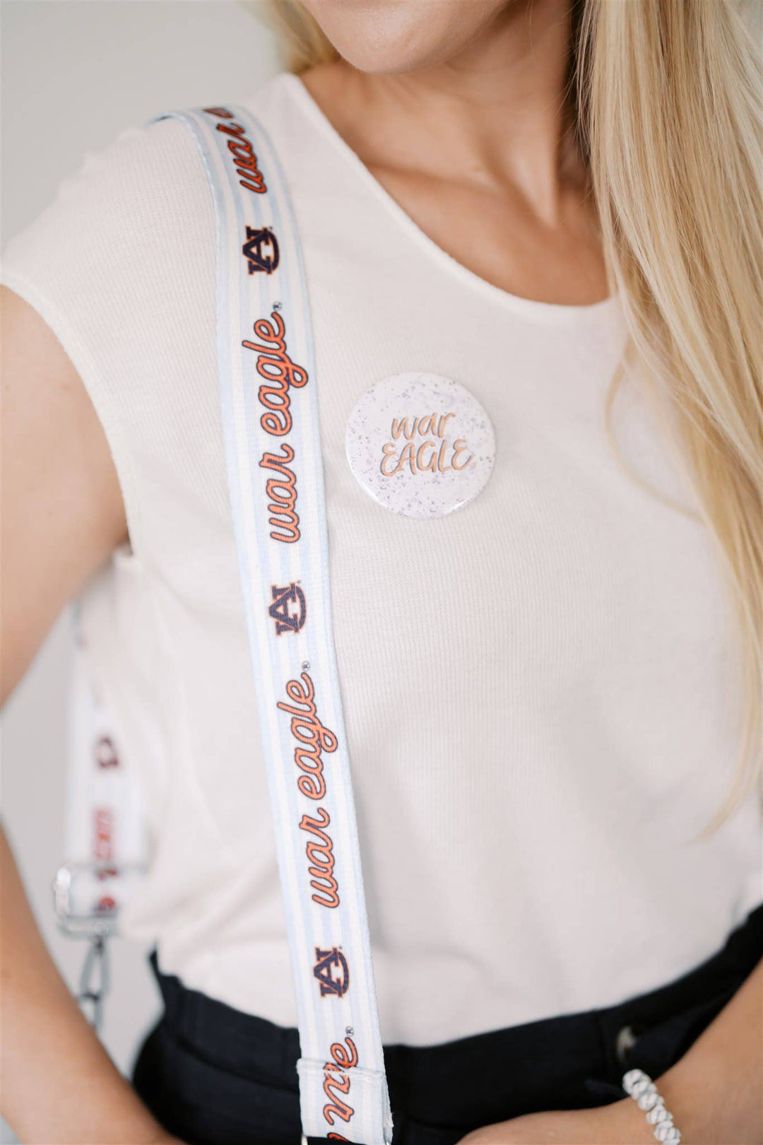 Gracefully Made Art - Auburn "War Eagle" Game Day Button