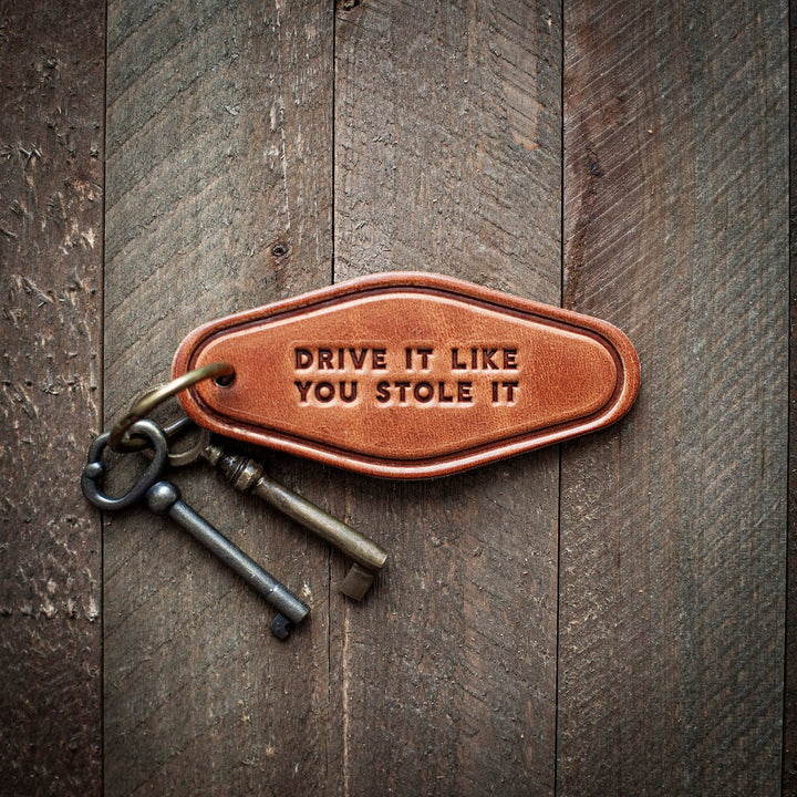Sugarhouse Leather - Drive It Like You Stole It Leather Keychain Motel Style