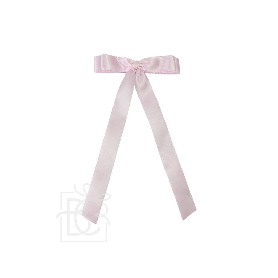 Beyond Creations, LLC - 7/8" SATIN LAYERED TAIL BOW ON ALLIGATOR CLIP: Millennium Blue