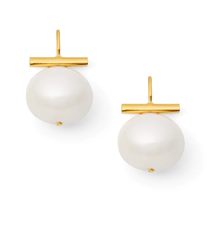 CC & Co by Catherine Canino - Classic Forever Fave Pebble Pearls Earrings~ Medium: White