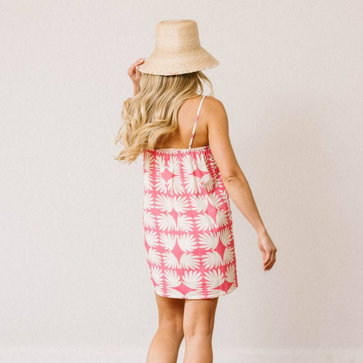 Sunshine Tienda - Pink Lemonade Tile Grotto Dress: L