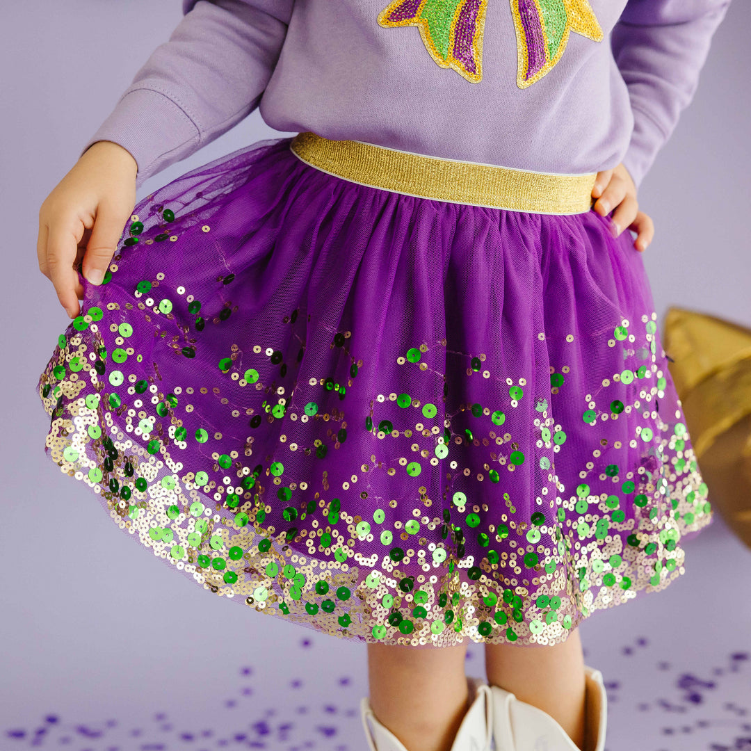 Sweet Wink - Mardi Gras Confetti Tutu - Kids Clothing - Mardi Gras: 1-2Y