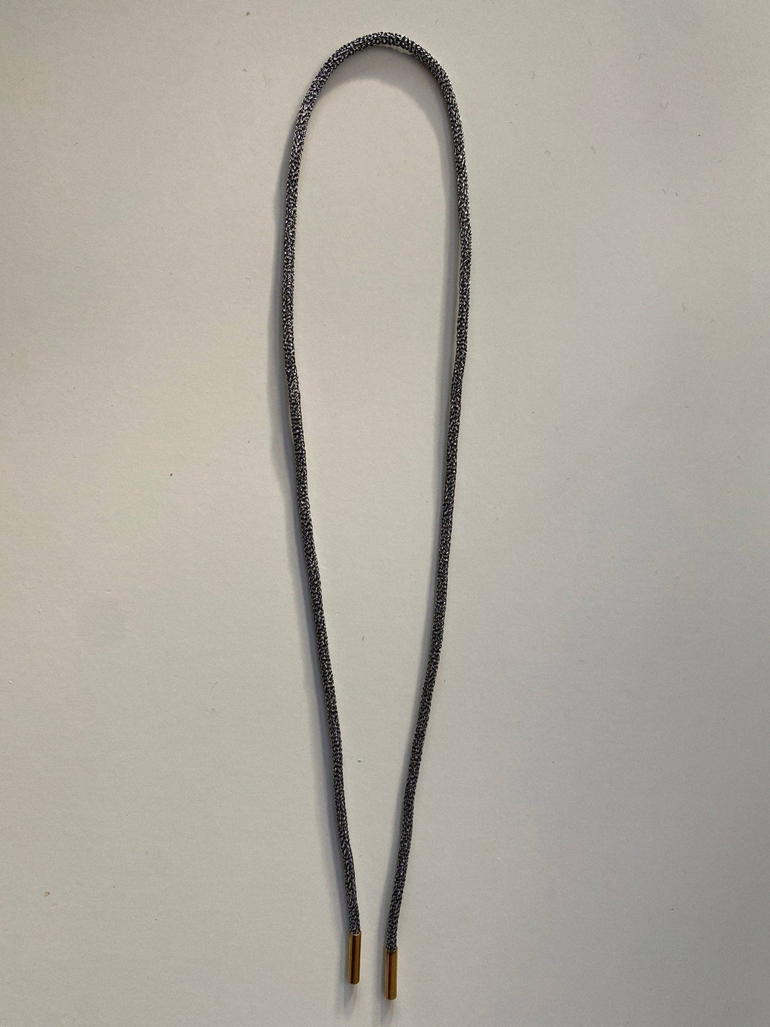 LB Beadz - Lurex Cord Bracelet or Necklace • Gold Cap Ends • For Big Hole Beads Forte Beads: Gunmetal w Gold Tips