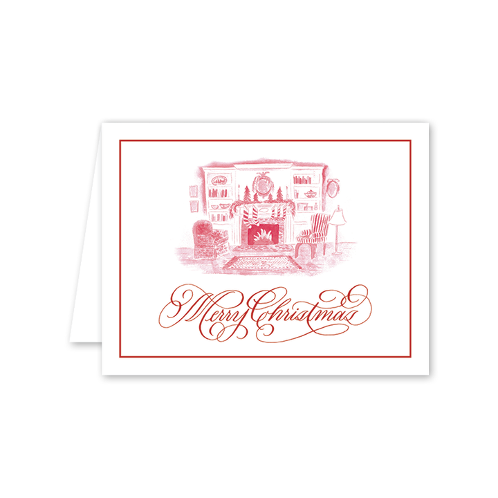 Dogwood Hill - Christmas Toile Red: Single Card