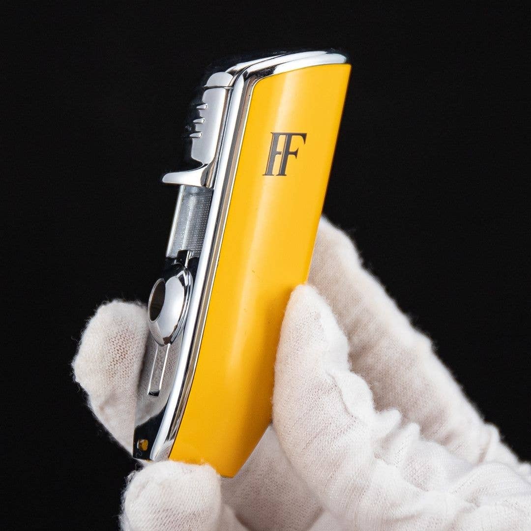 Fluid And Fire - Astra Triple Lighter Torch – Windproof Precision Ignition Tool: Black