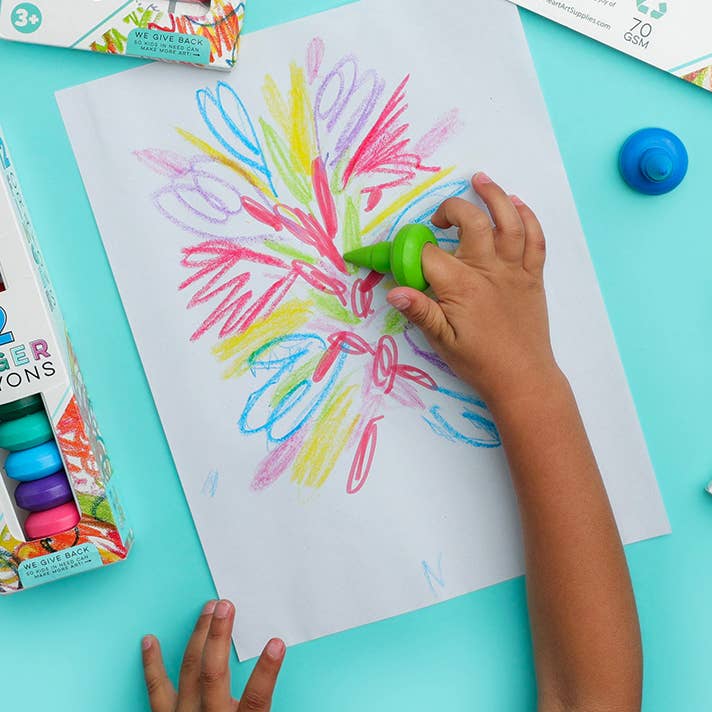 Bright Stripes - IHeartArt Jr 12 Finger Crayons