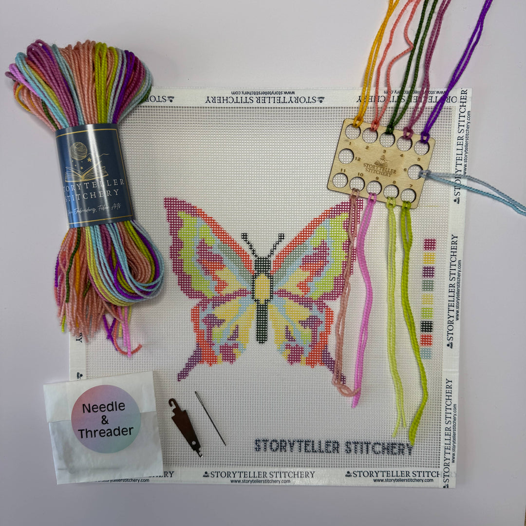 Storyteller Stitchery - Butterfly — Modern Needlepoint Kit (Small Design)