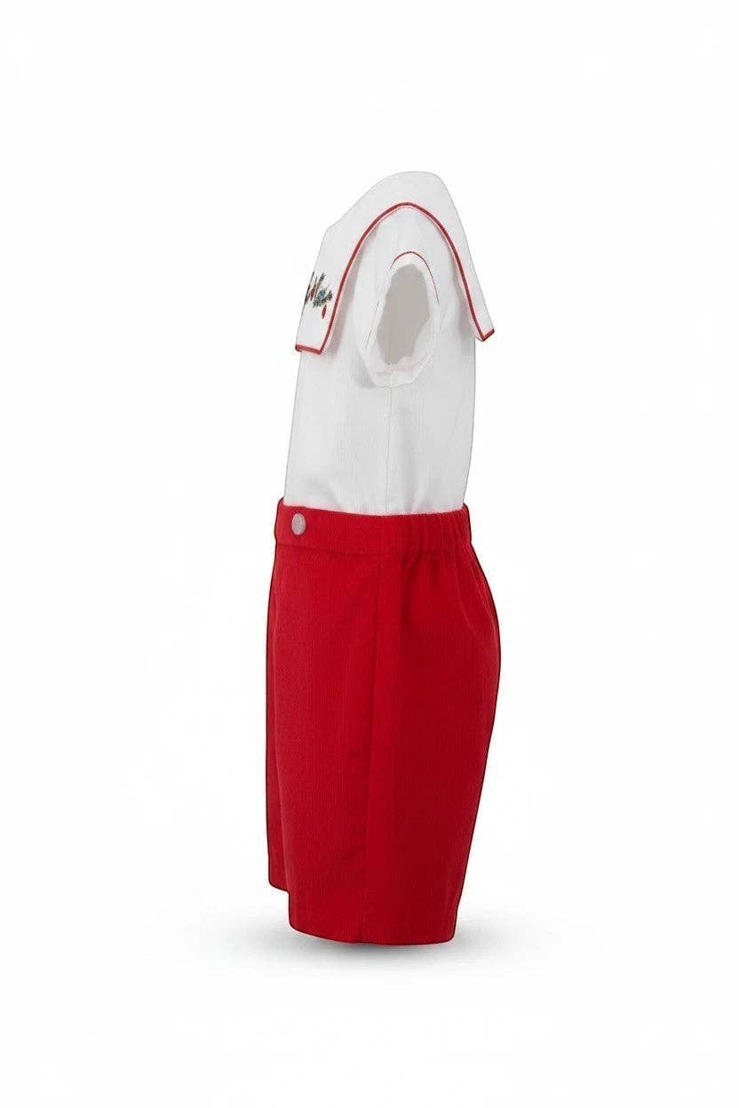 Julius Berger & Carriage Boutique - Red Wooden Soldier Infant & Toddler Boy Bobbie Suit: 18M