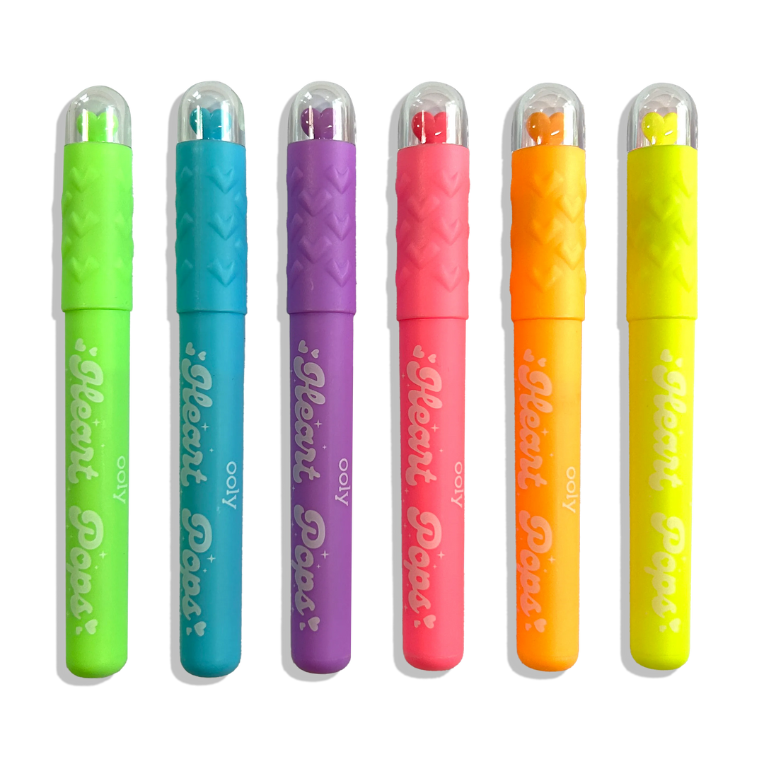 OOLY - Heart Pops Neon Highlighters - Set of 6