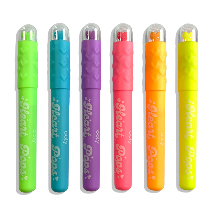 OOLY - Heart Pops Neon Highlighters - Set of 6