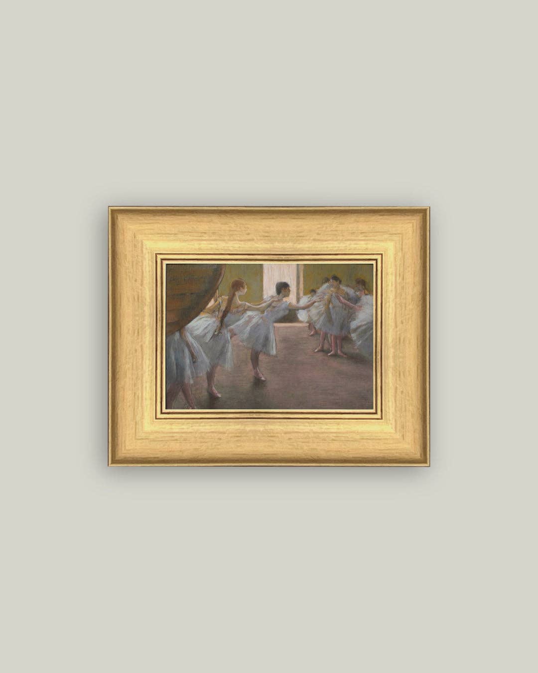 Petal Lane Home - Ballet Rehearsal Framed Antique Art: 11x9