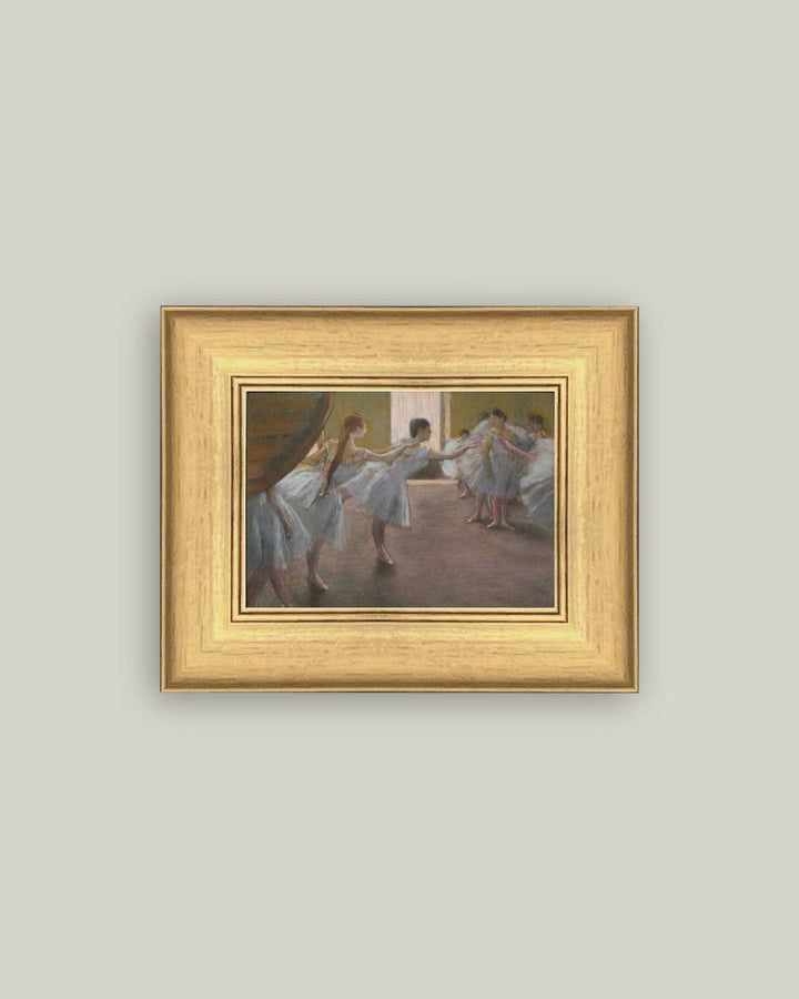 Petal Lane Home - Ballet Rehearsal Framed Antique Art: 11x9