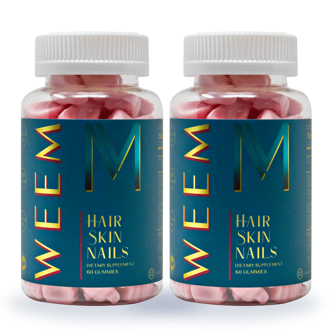 WEEM - Hair, Skin & Nails Gummies – Grow Thicker, Fuller Hair: 1 Month Supply
