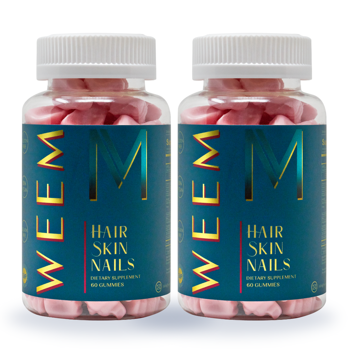WEEM - Hair, Skin & Nails Gummies – Grow Thicker, Fuller Hair: 1 Month Supply