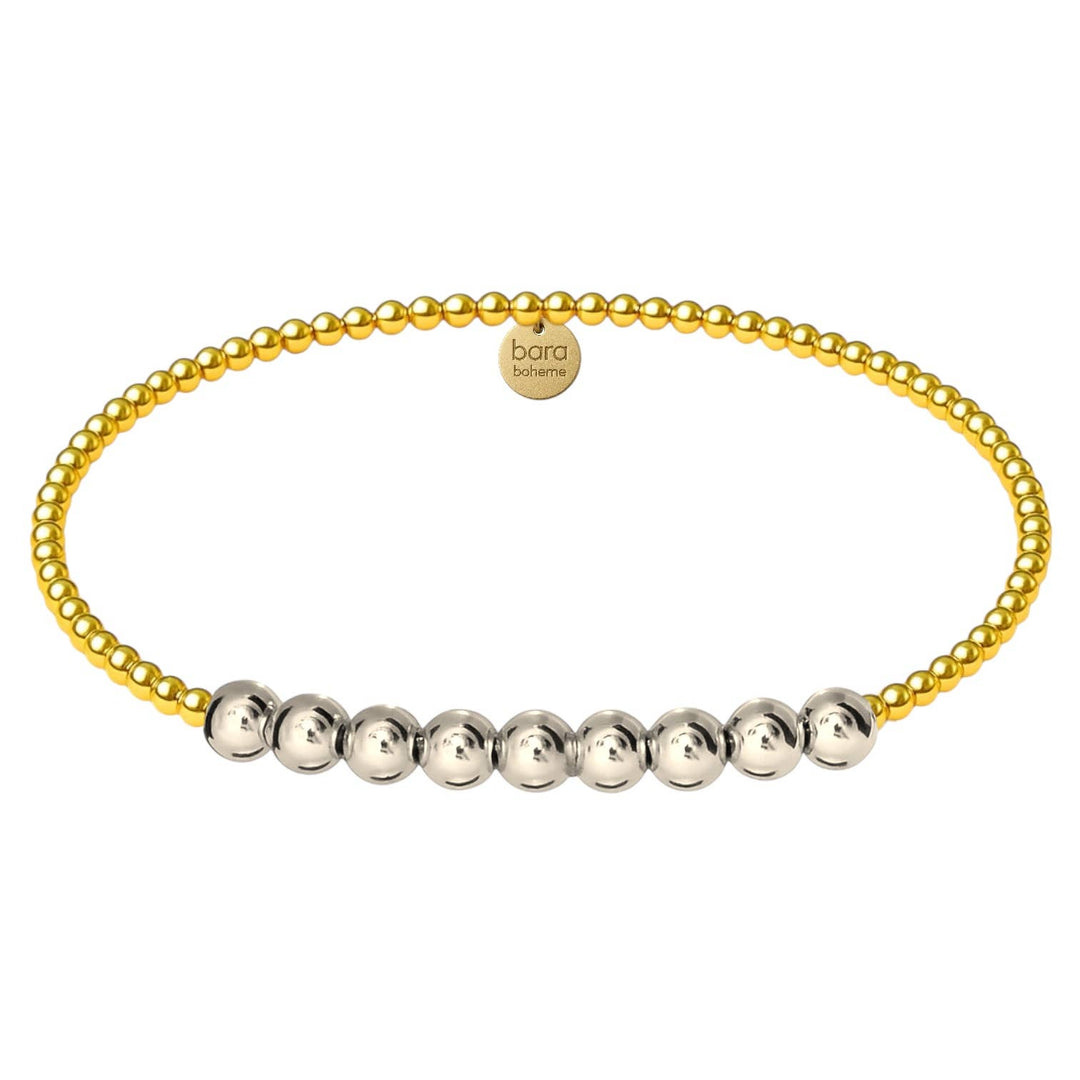 bara boheme - Robyn | Gold Filled Beaded Bracelet: Gold Filled / Stretchy 6.5" (small)