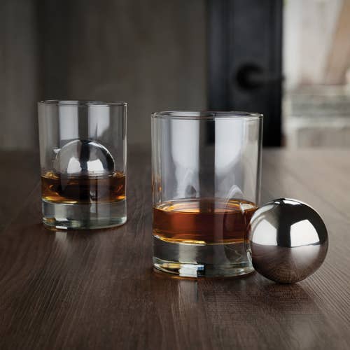 Viski - Glacier Rocks® Large Stainless Steel Whiskey Ball