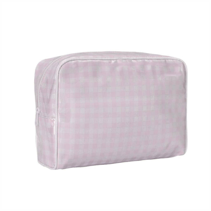 MKS America - Stylish PVC Striped Plaid Multi-Pattern Cosmetic Makeup Bag: C1 / M