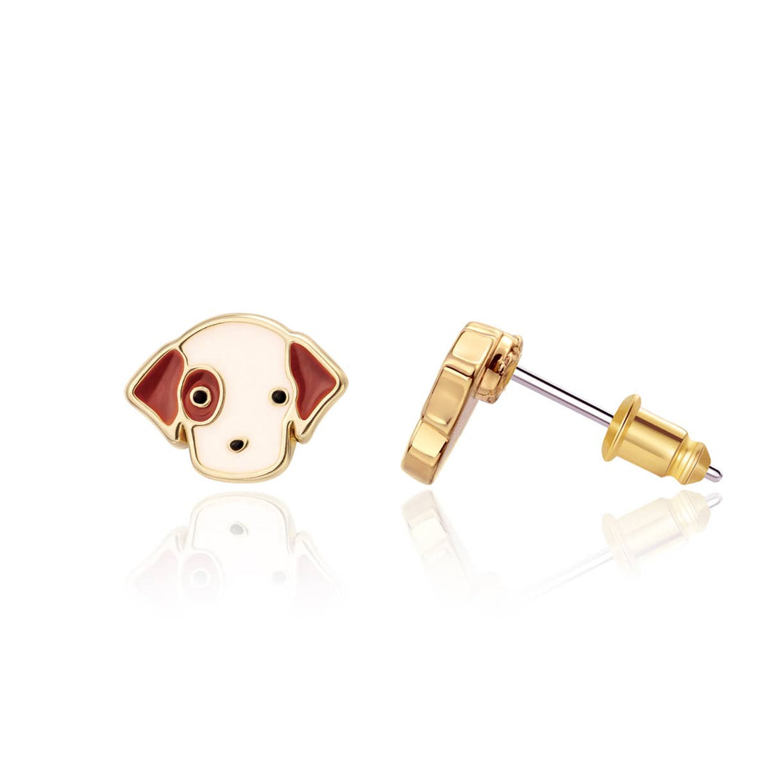 Girl Nation - Perky Puppy Cutie Stud Earrings