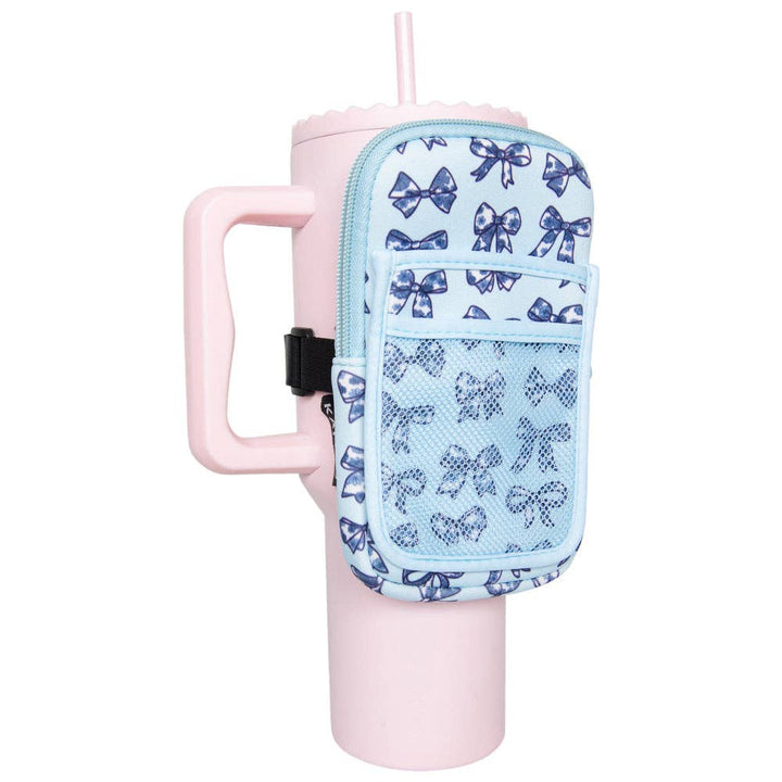 Katydid - Chinoserie Coquette Bows Tumbler Pouch Bag: Light Blue