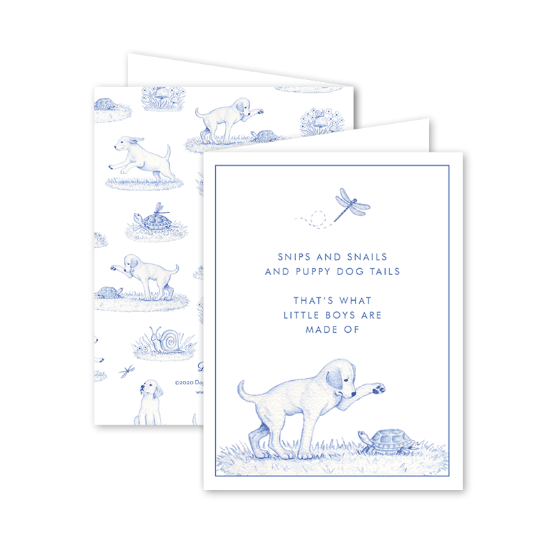 Dogwood Hill - Snips and Snails Poem: Single Card