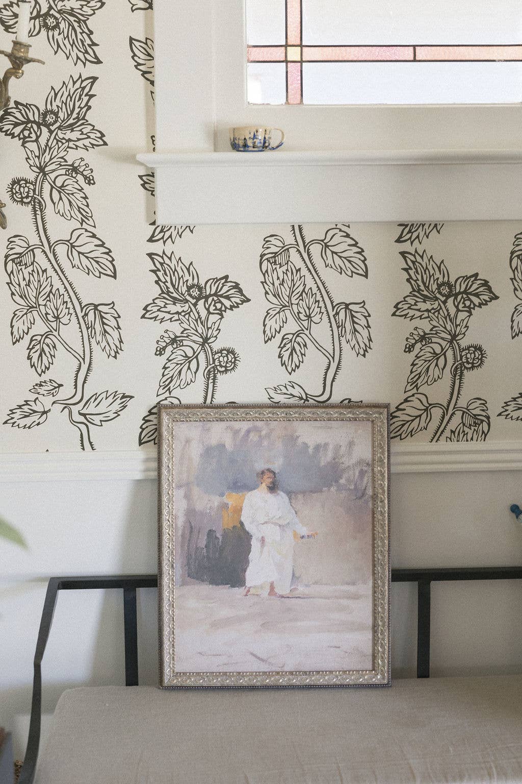 Petal Lane Home - Christ Framed Antique Art: 8x10