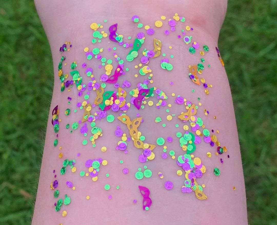 La Luna Belle LLC - Mardi Gras Mambo Masks Organic Hair/Body/Face Glitter: 10g