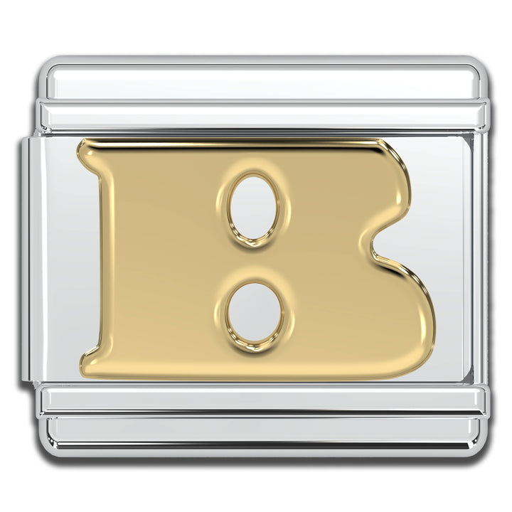 Natalia - Italian Charm Letters A-Z - 9mm Gold Bracelet Charms: C