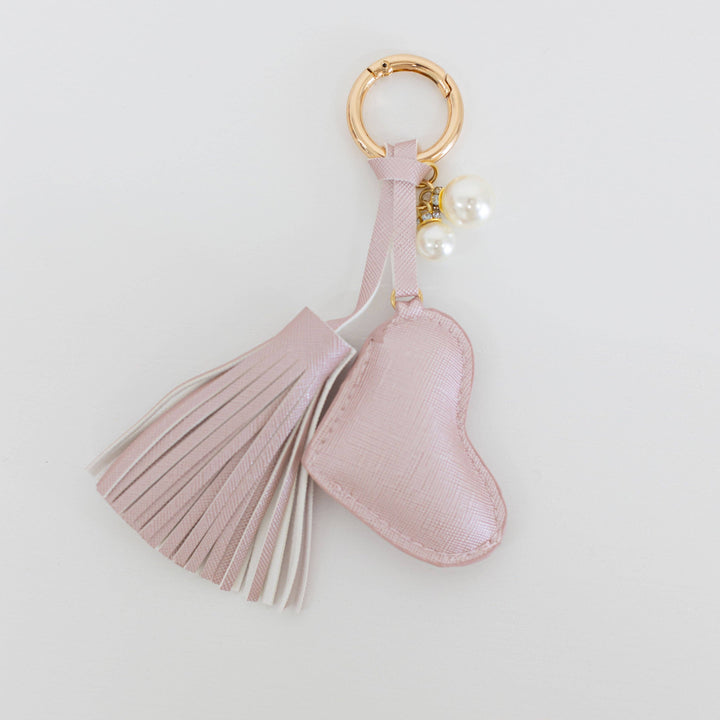 Hollis - Dusti Rose Heart Keychain: Nude