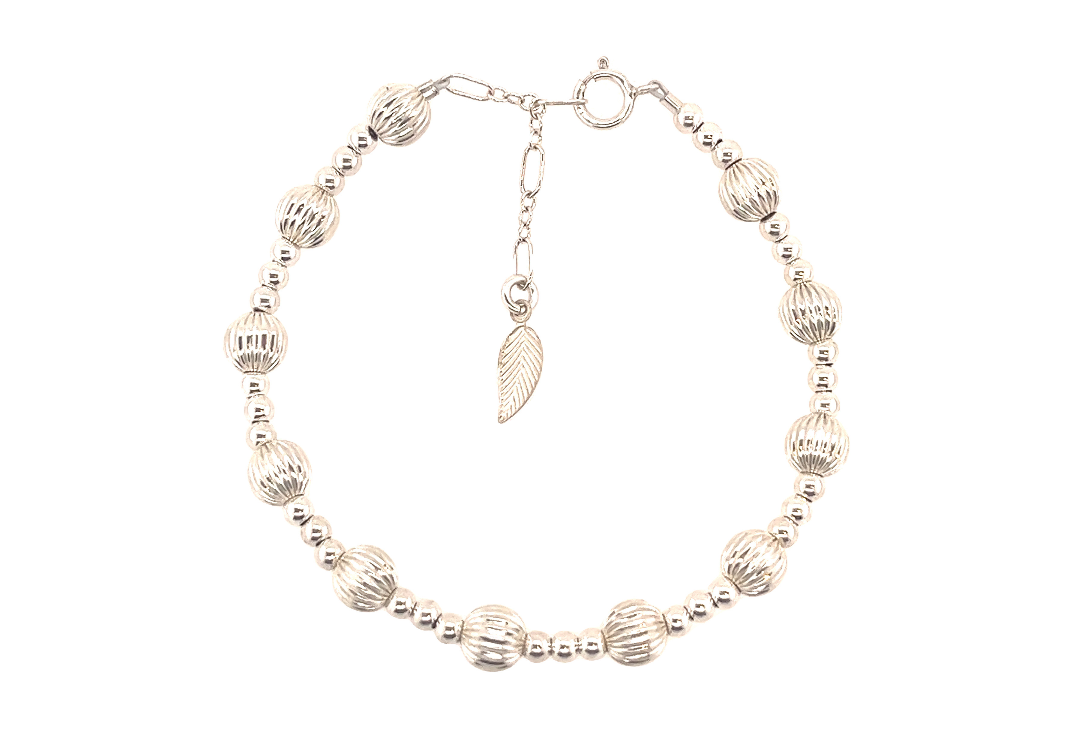 "HOPE" 14K Gold filled Ball Beaded Bracelet: Gold Filled / Stretchy 7"