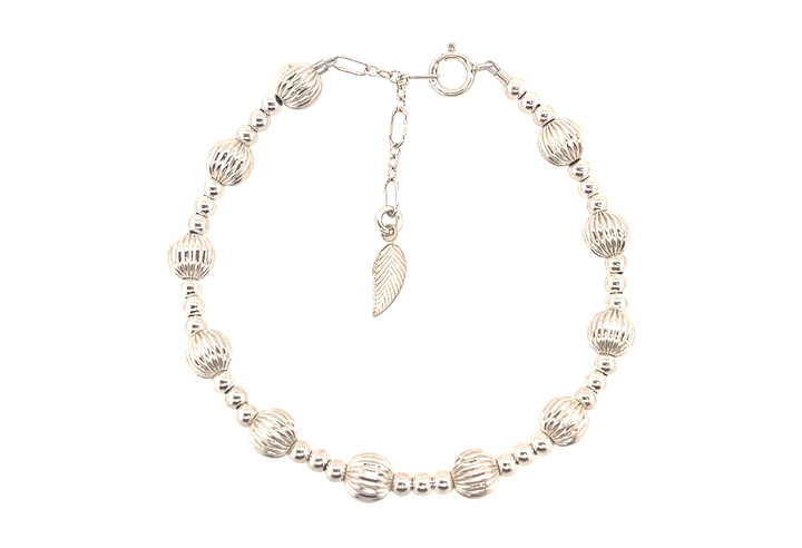 "HOPE" 14K Gold filled Ball Beaded Bracelet: Gold Filled / Stretchy 7"
