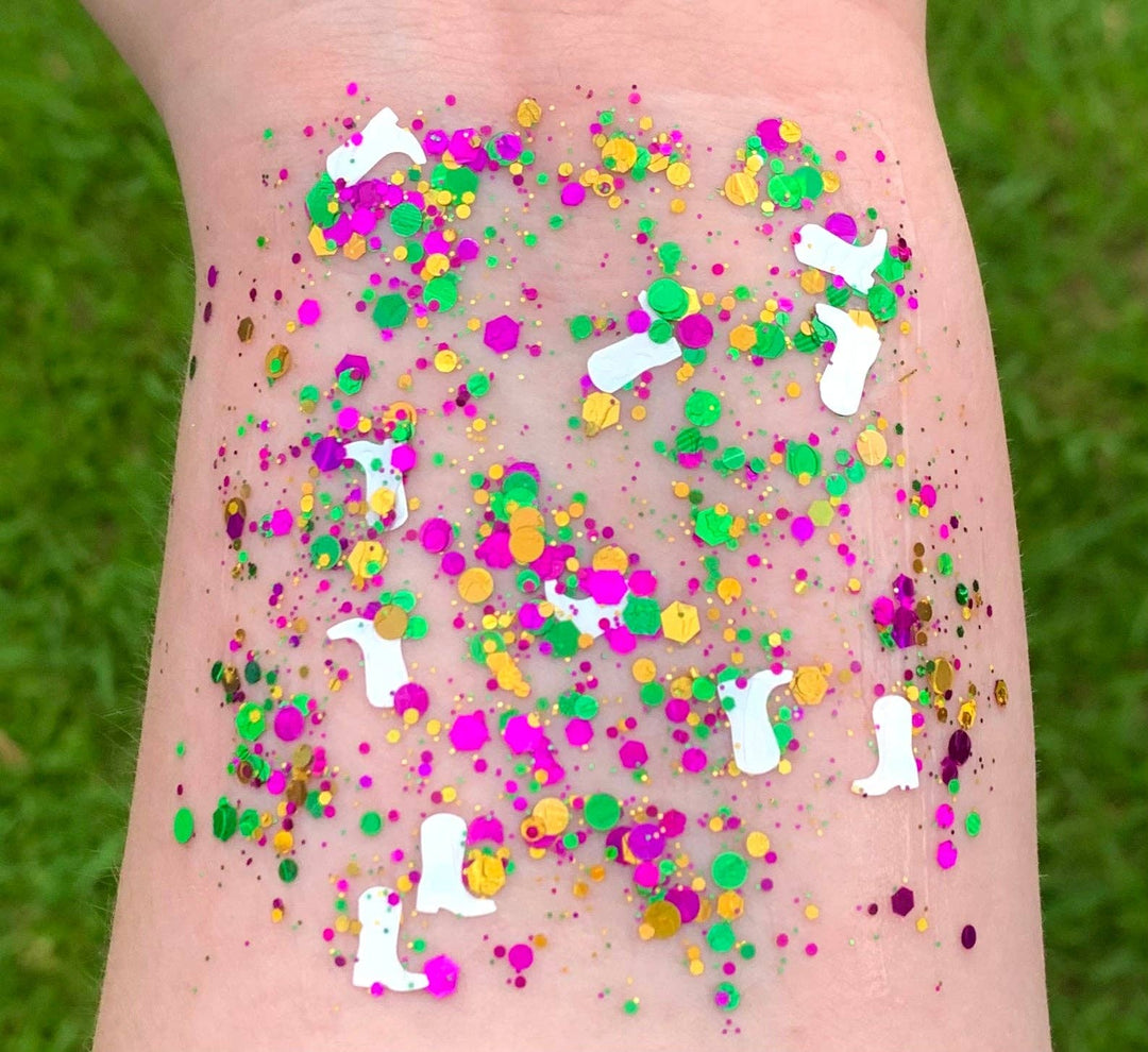 La Luna Belle LLC - Mardi Gras Boots Organic Hair/Body/Face Glitter: 10g