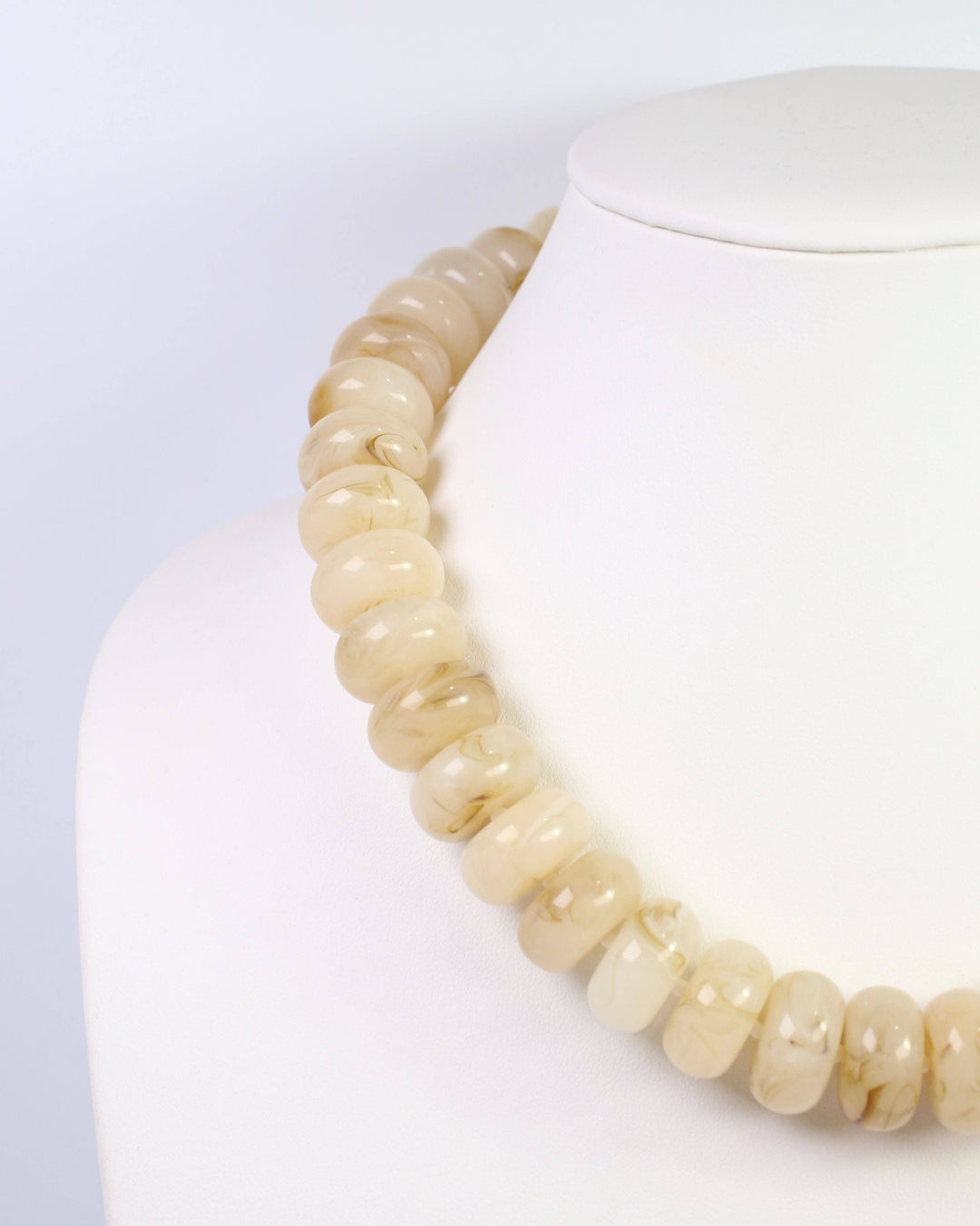 Caroline Hill - Pipestone Marble Beaded Necklace Natural: Default