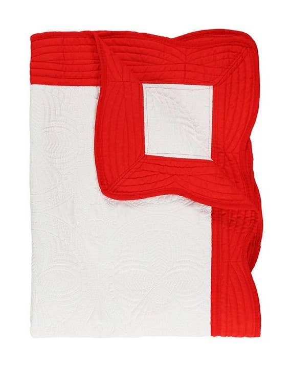 Zsa Zsa & LoLLi - Heirloom Quilt - Baby Quilt Blanket Swaddle Monogram: Baby Blue