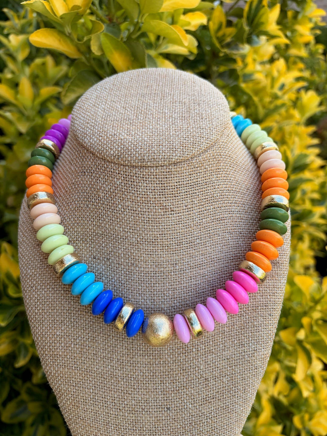 The Katie Kollective - The Poppy — Multicolor Rondelle Necklace
