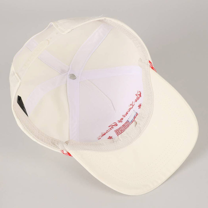 Fashion City - The Land of Freedom Flag Embroidered Trucker Hat: Red / ONE SIZE