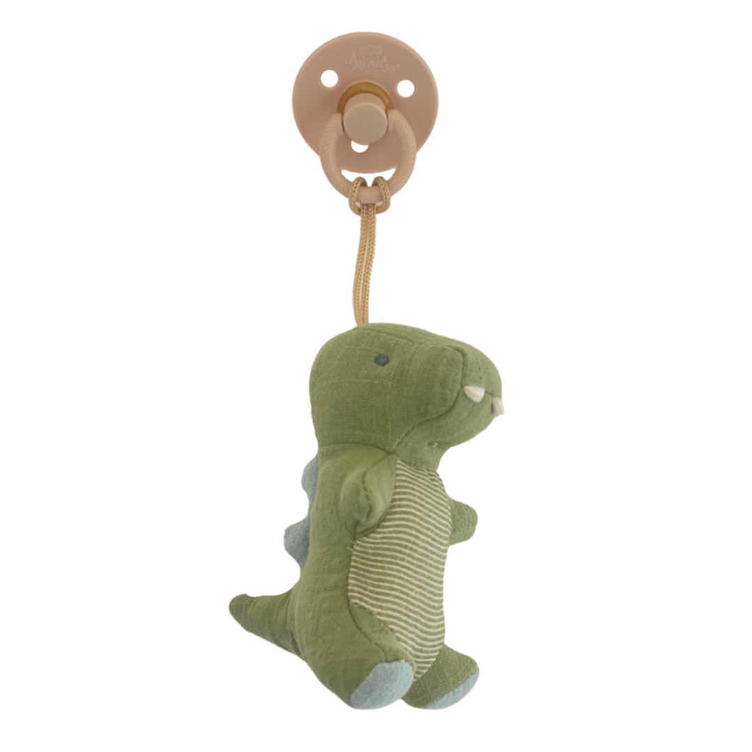 Itzy Ritzy - *NEW OPTIONS* Bitzy Pal Natural Rubber Pacifier & Plush: Goose