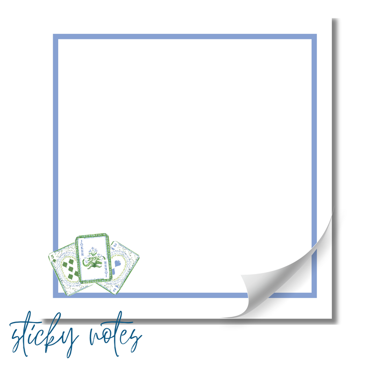 Busy Bee Gift - Canasta Playing Cards Sticky Notes | 3x3 50 Sheets