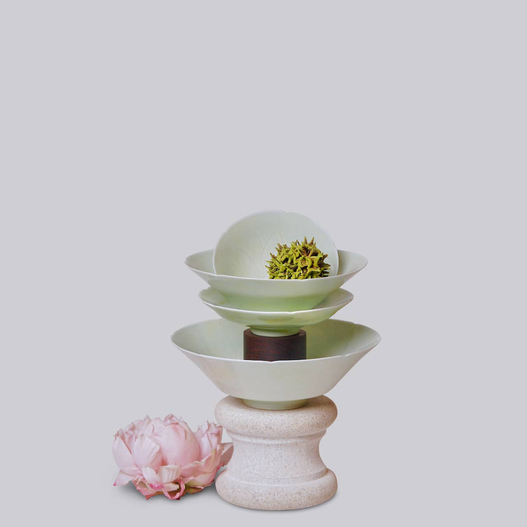 Cobalt Guild - Celadon Porcelain Small Lotus Conical Bowl