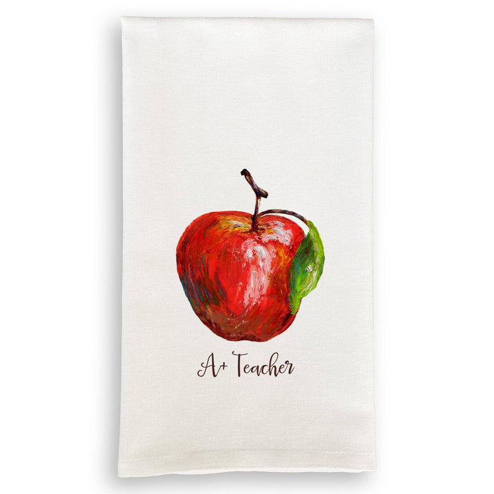French Graffiti - Apple with A+ Teacher: Dishtowel