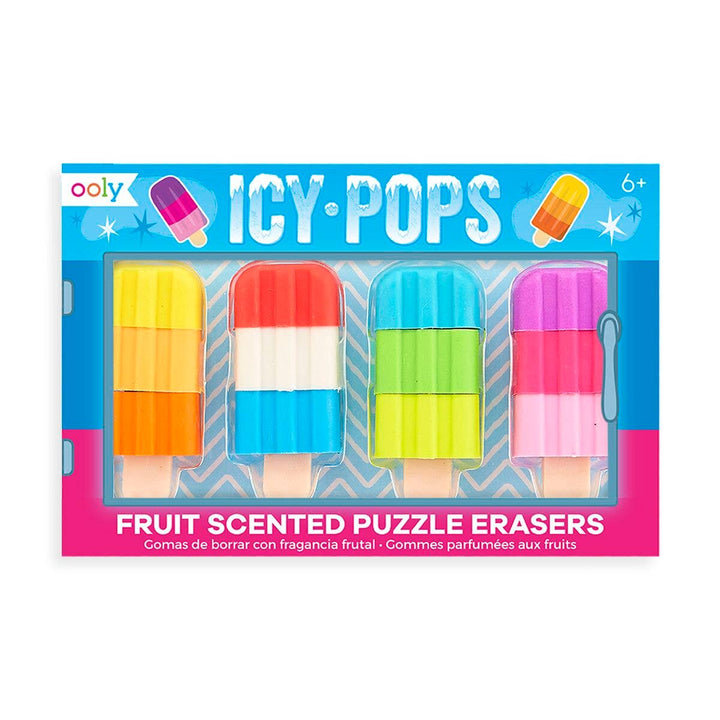 OOLY - Icy Pops Scented Puzzle Erasers - Set of 4