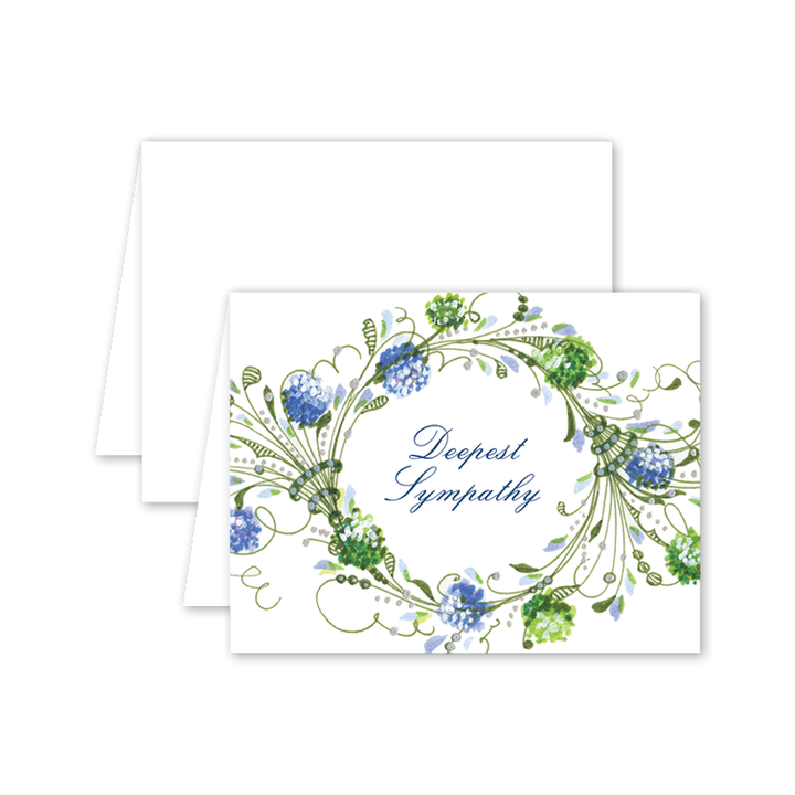 Dogwood Hill - Hydrangea Wreath Sympathy: Single Card