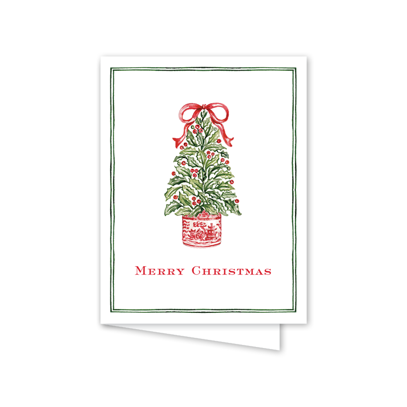 Dogwood Hill - Holly Ribbons Tree: Single Card