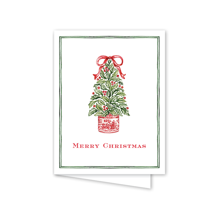 Dogwood Hill - Holly Ribbons Tree: Single Card
