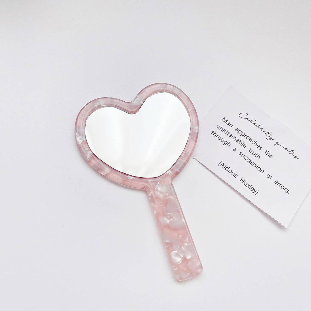 ACCITY - Retro Acetate Compact Mirror Geometric/Heart_CWMM6373: PINK / (OS) 1