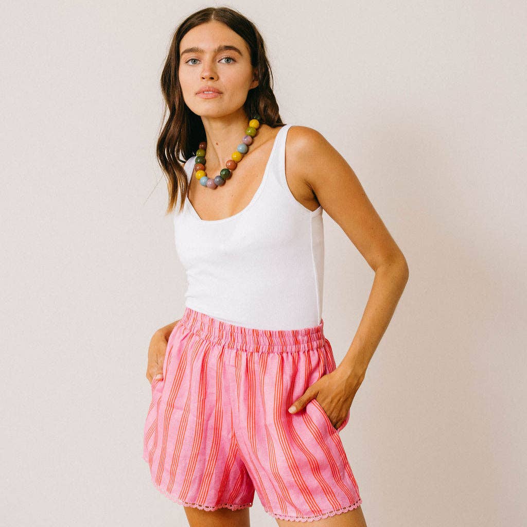 Sunshine Tienda - Orchid Pinstripe Coco Short: S
