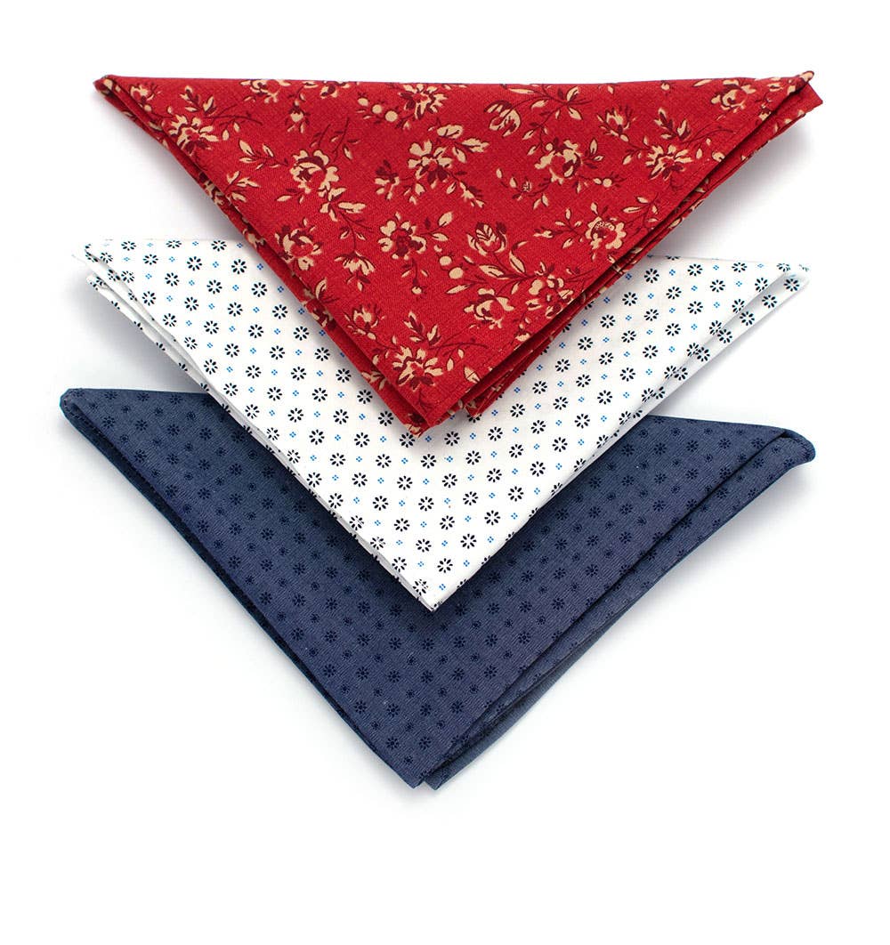 General Knot & Co. - Classic Foulard Pocket Square-White