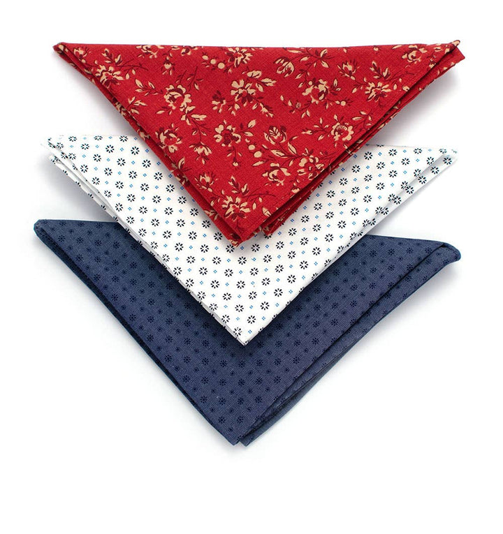 General Knot & Co. - Classic Foulard Pocket Square-White