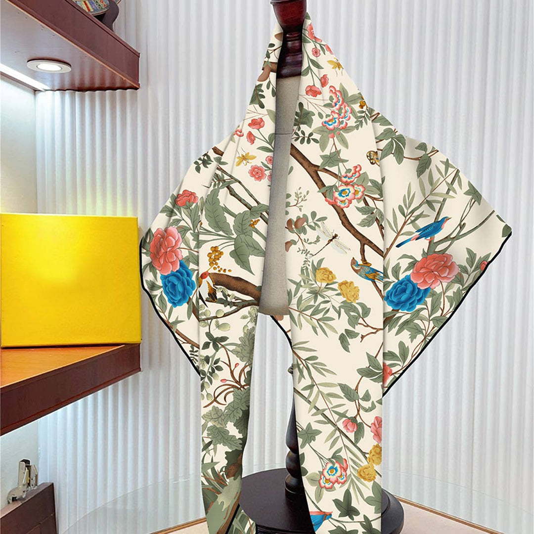 ACCITY - Jungle Birds Twill Silk Travel Sun Scarf_CWASC04082: TYPE3 / (OS) 1