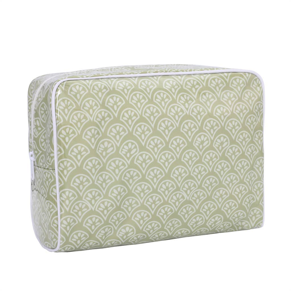 MKS America - Stylish PVC Striped Plaid Multi-Pattern Cosmetic Makeup Bag: C4 / M