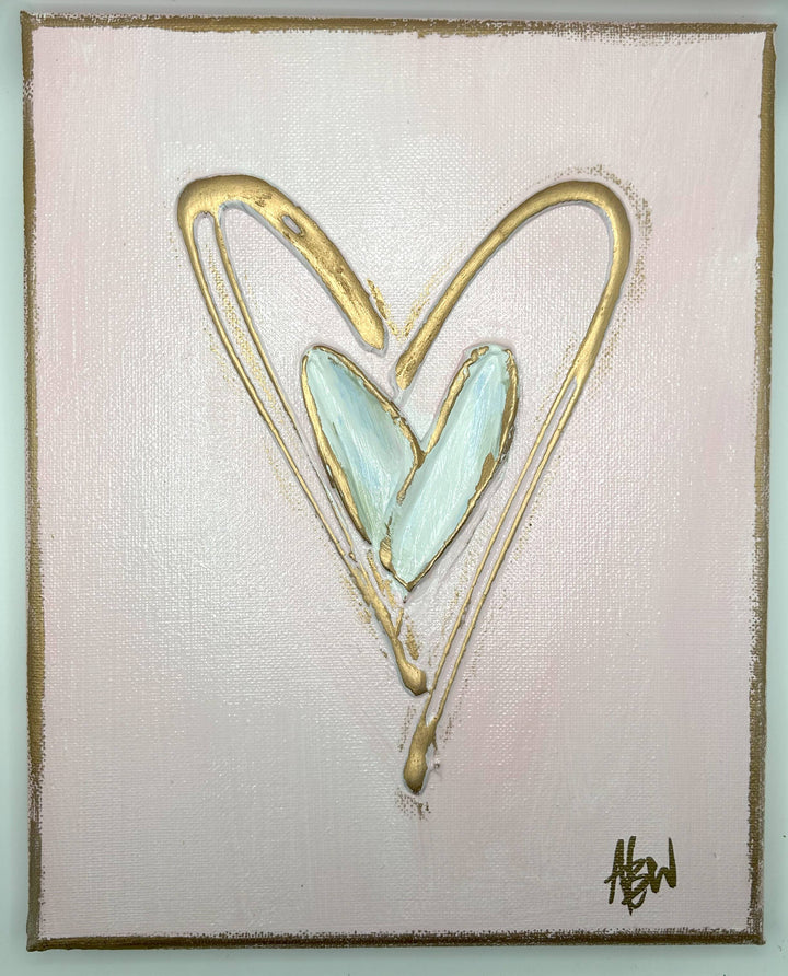 Coddiwomple - Textured hearts on canvas | valentine | pastel | xoxo | loved